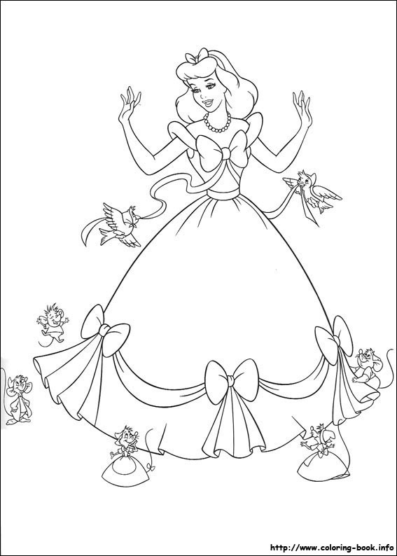 Cinderella coloring picture