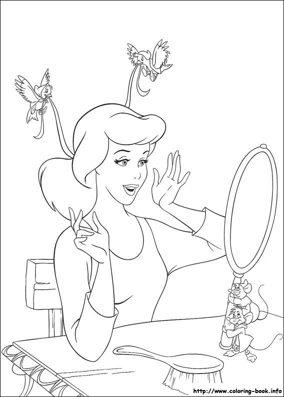 Cinderella coloring picture