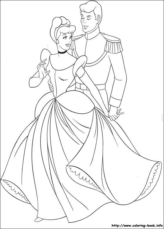 Cinderella coloring picture