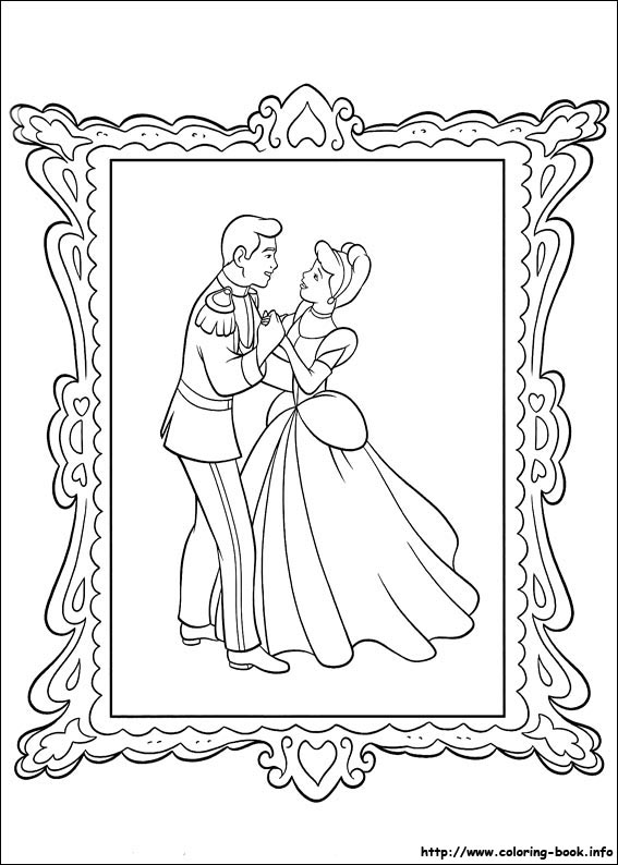 Cinderella coloring picture