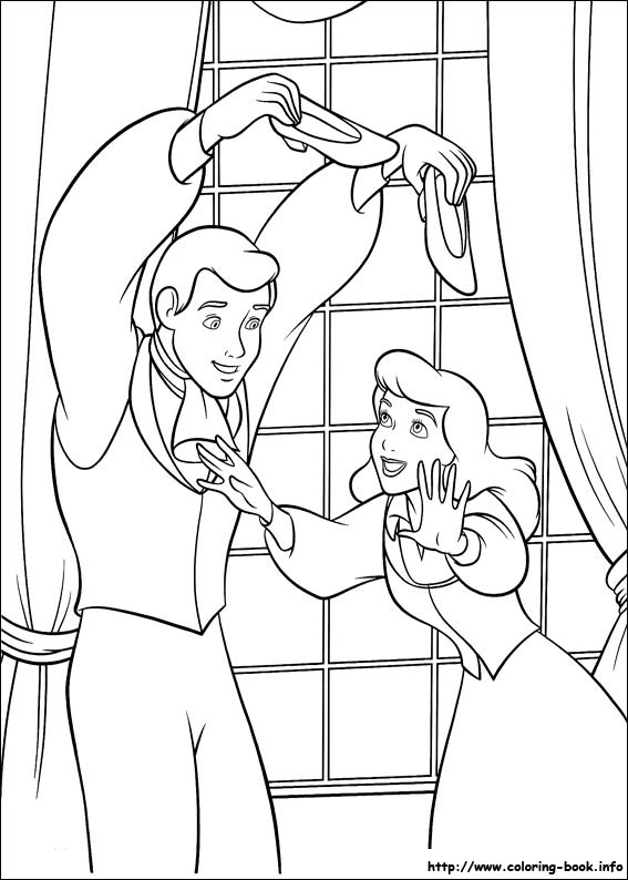 Cinderella coloring picture