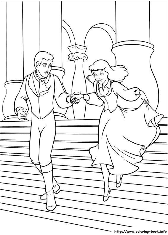 Cinderella coloring picture