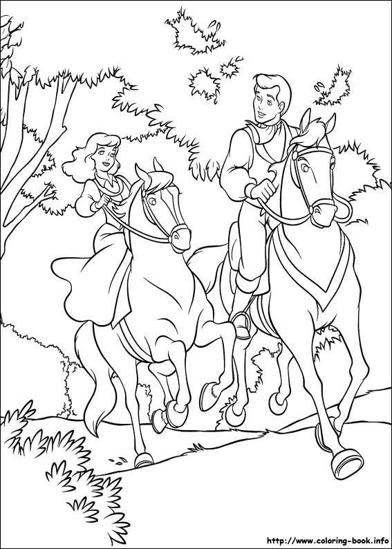 Cinderella coloring picture