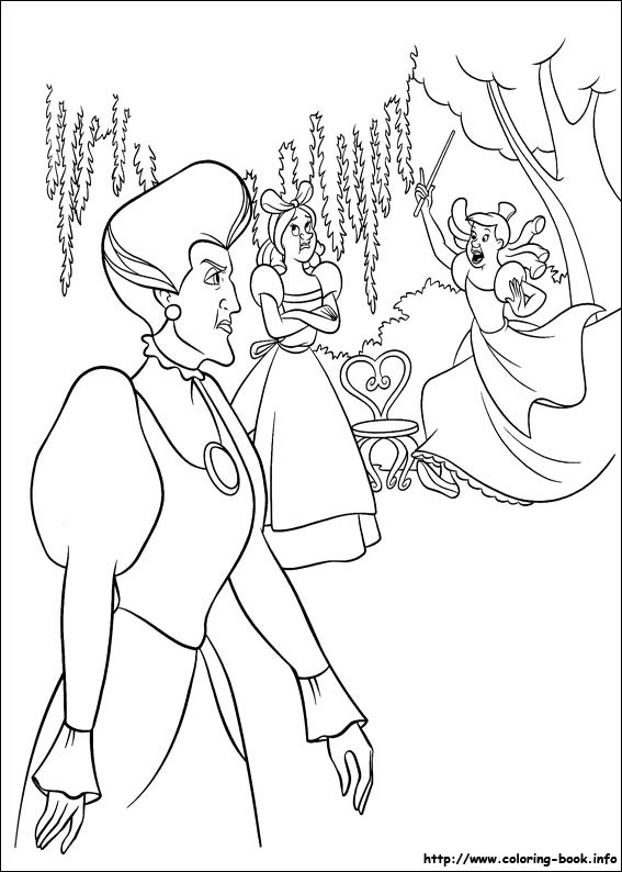 Cinderella coloring picture