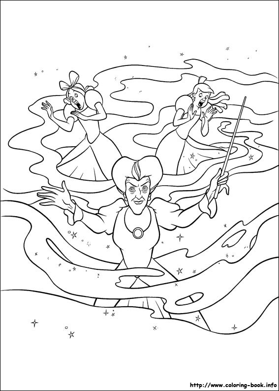 Cinderella coloring picture