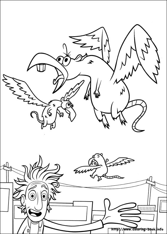 Cloudy with a chance of meatballs coloring picture