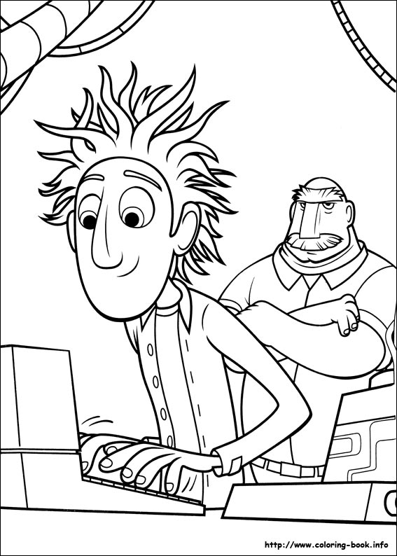 Cloudy with a chance of meatballs coloring picture