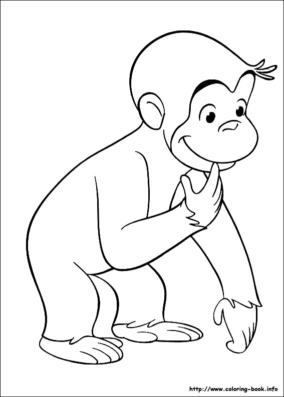 Curious George coloring picture