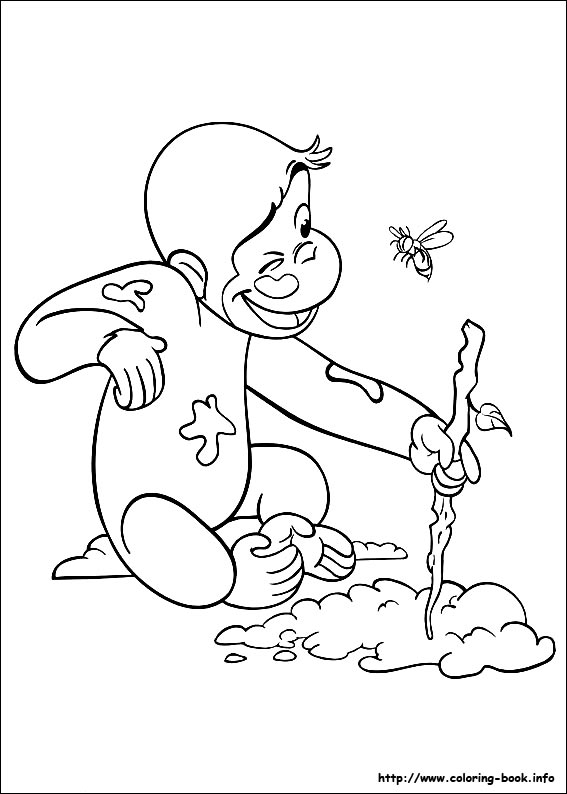 Curious George coloring picture