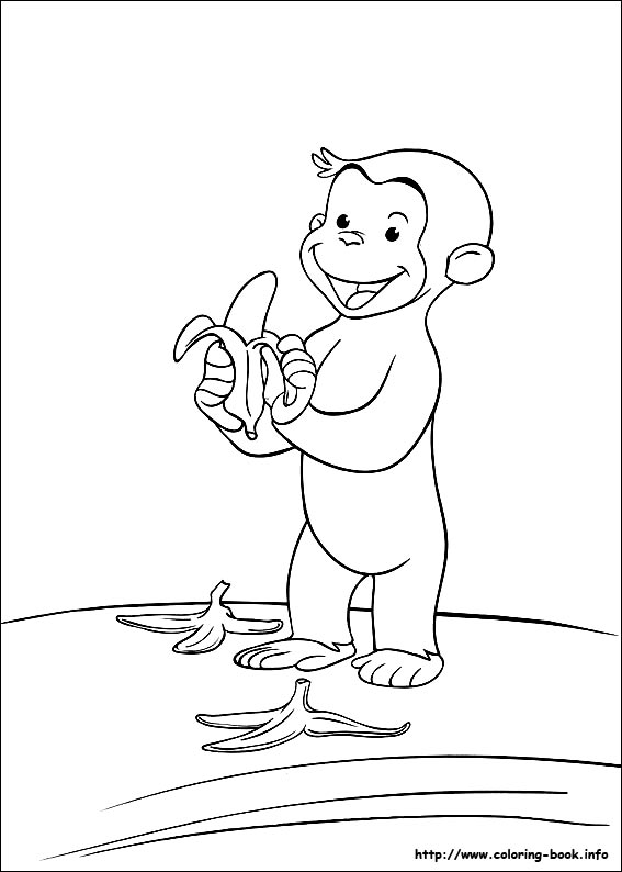 Curious George coloring picture