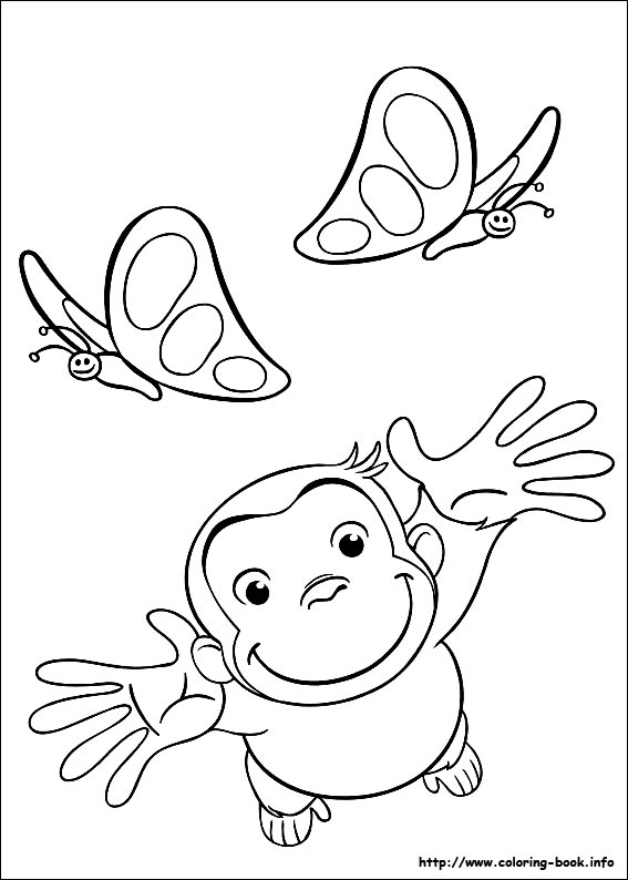 Curious George coloring picture