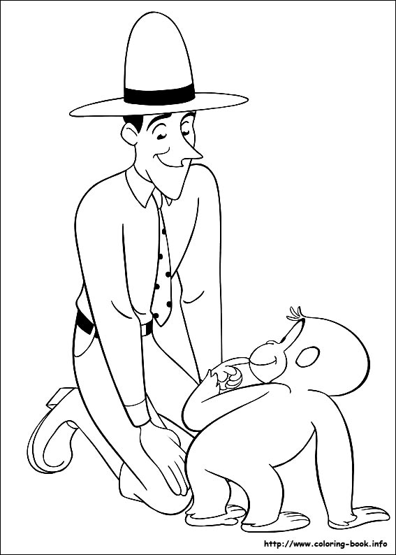 Curious George coloring picture