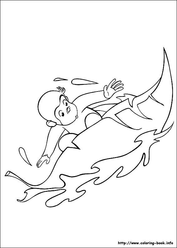 Curious George coloring picture