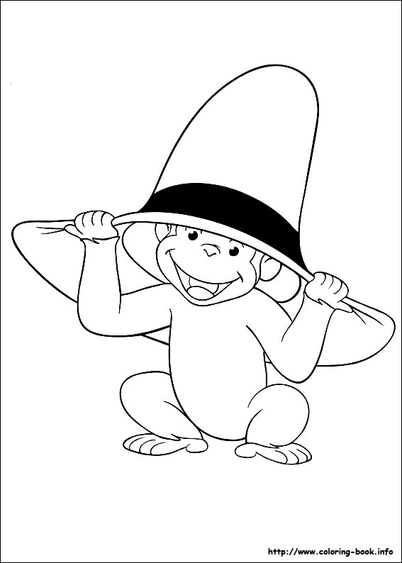 Curious George coloring picture