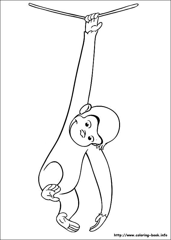 Curious George coloring picture