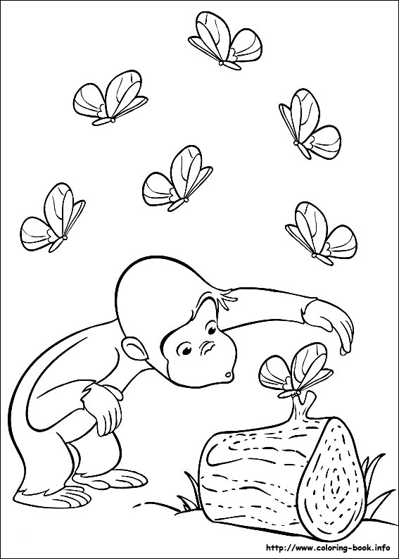 Curious George coloring picture