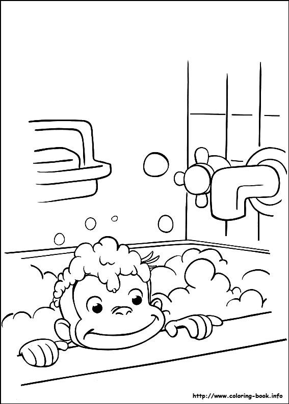 Curious George coloring picture