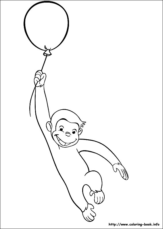 Curious George coloring picture