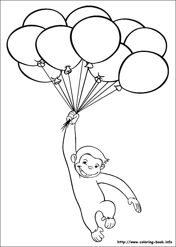 Curious George coloring picture