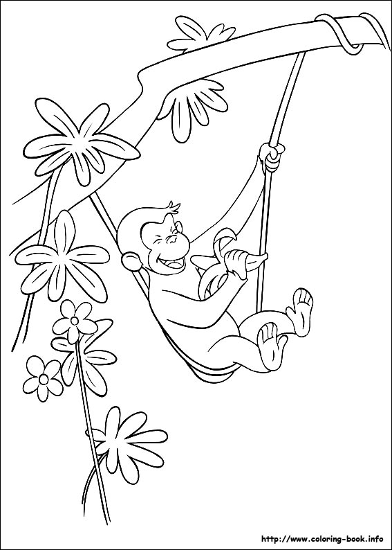 Curious George coloring picture