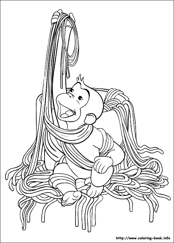 Curious George coloring picture