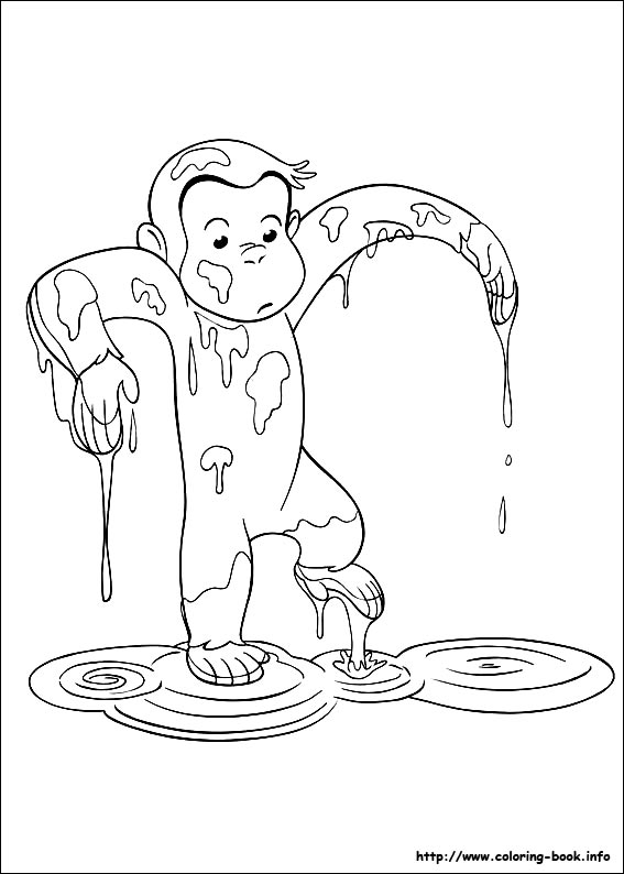 Curious George coloring picture