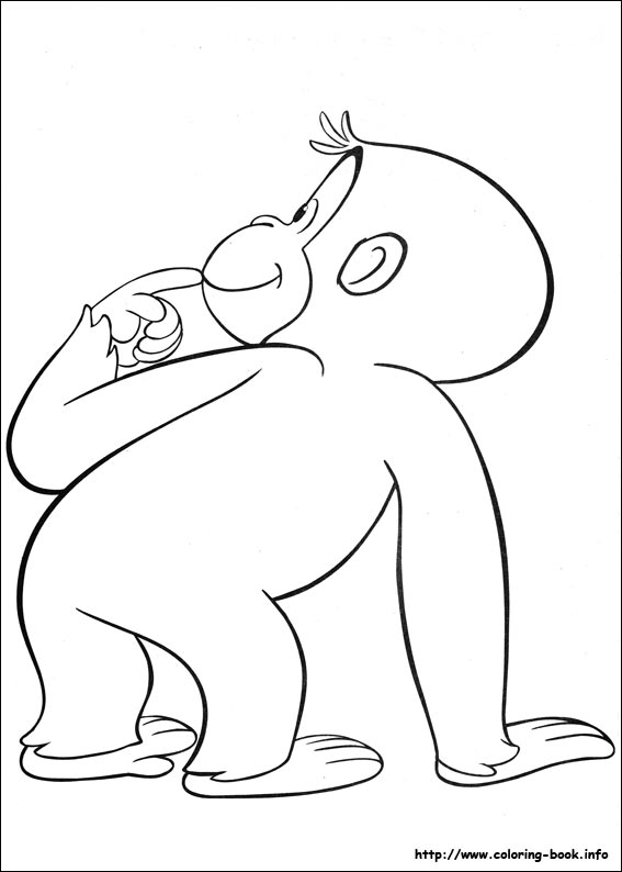 Curious George coloring picture