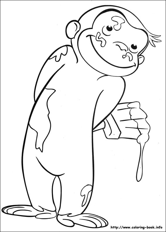 Curious George coloring picture