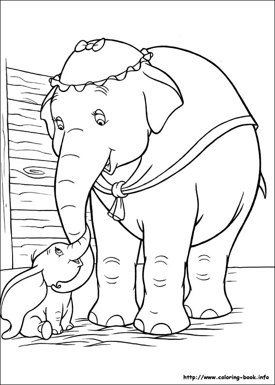 Dumbo coloring picture