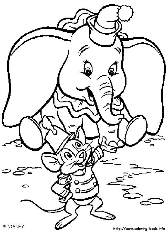 Dumbo coloring picture