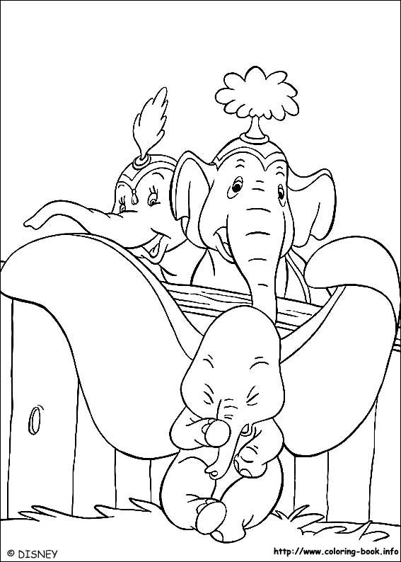 Dumbo coloring picture