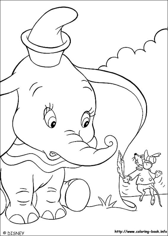 Dumbo coloring picture