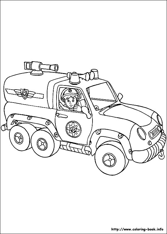 Fireman Sam coloring picture