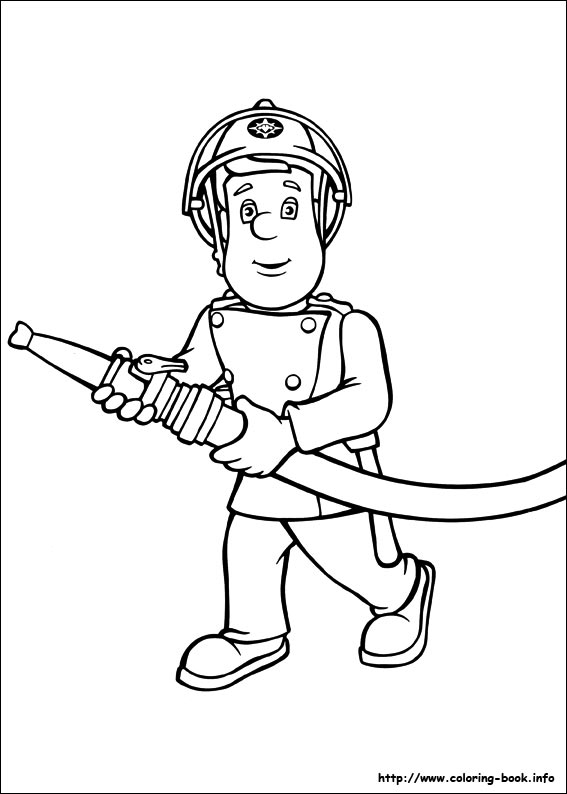 Fireman Sam coloring picture