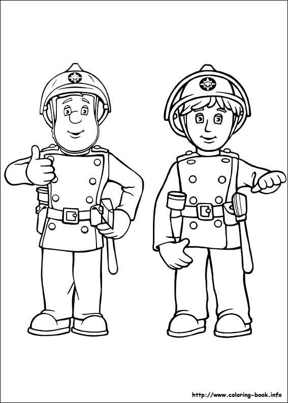 Fireman Sam coloring picture