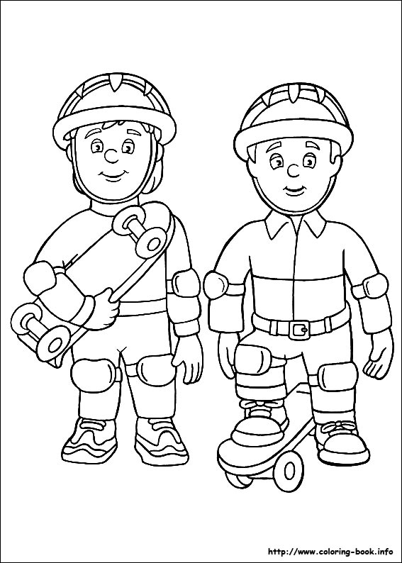 Fireman Sam coloring picture