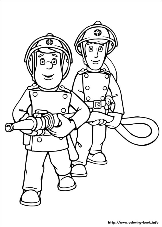 Fireman Sam coloring picture