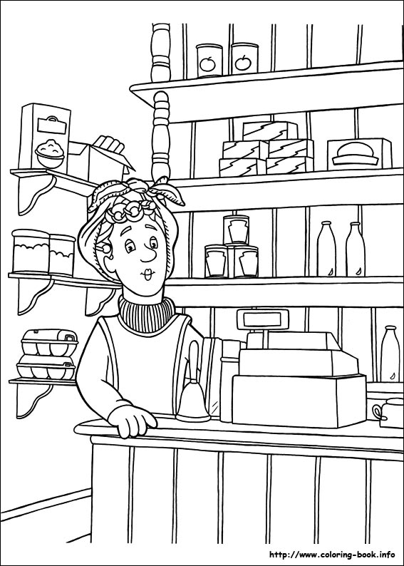 Fireman Sam coloring picture