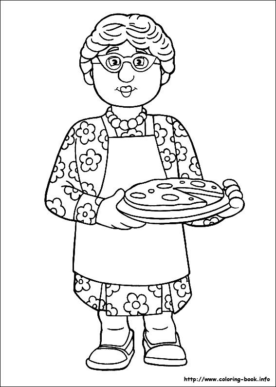 Fireman Sam coloring picture