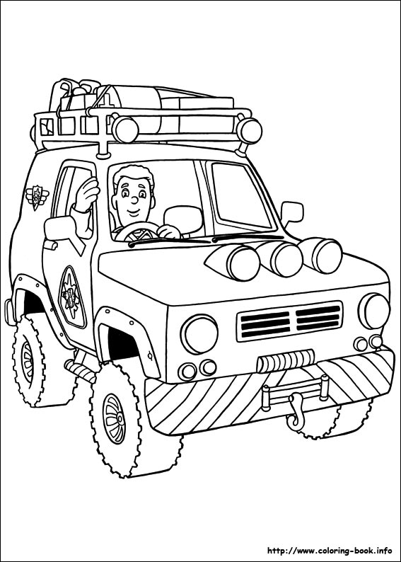 Fireman Sam coloring picture