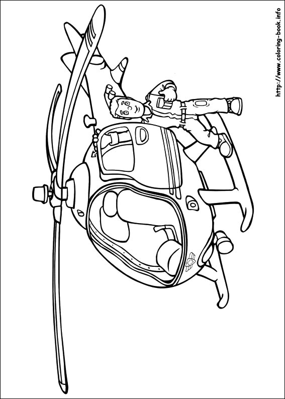 Fireman Sam coloring picture