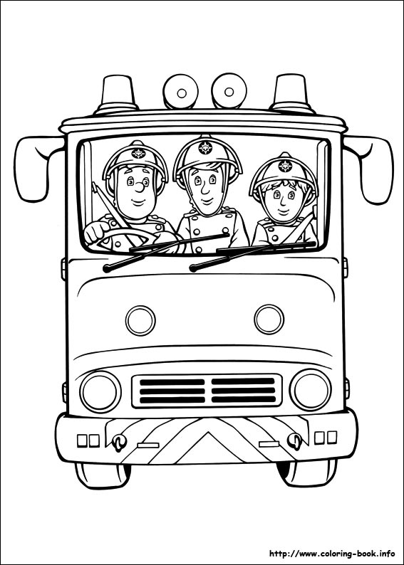 Fireman Sam coloring picture