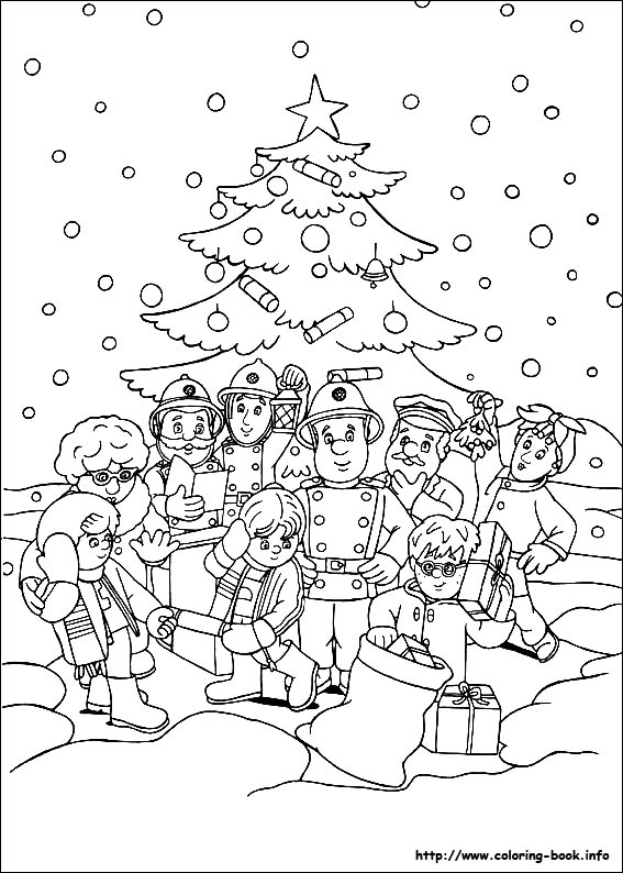 Fireman Sam coloring picture
