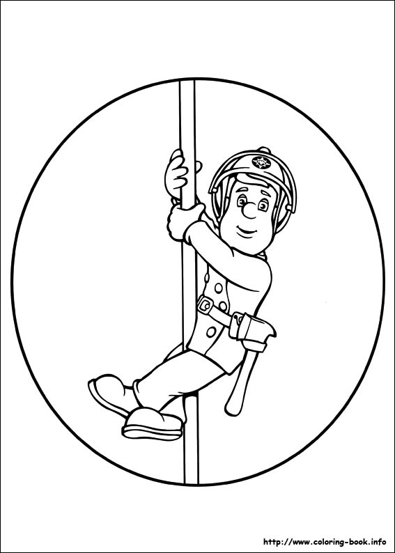 Fireman Sam coloring picture