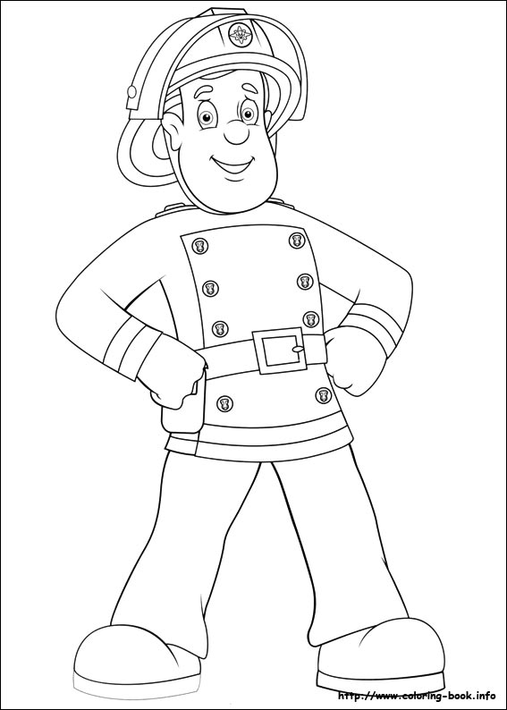 Fireman Sam coloring picture