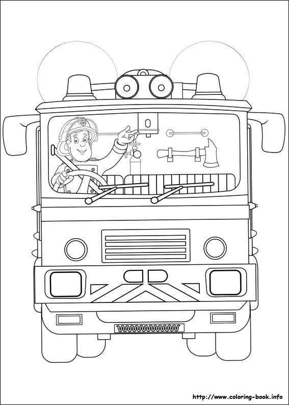 Fireman Sam coloring picture