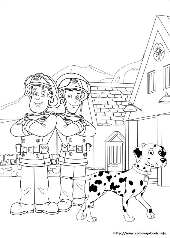 Fireman Sam coloring picture