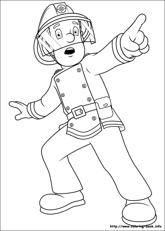 Fireman Sam coloring picture