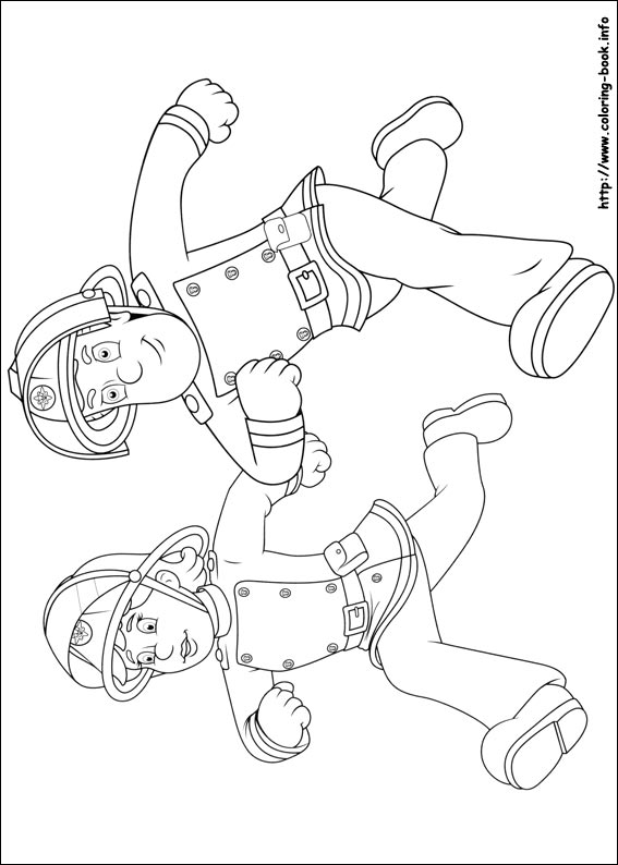 Fireman Sam coloring picture