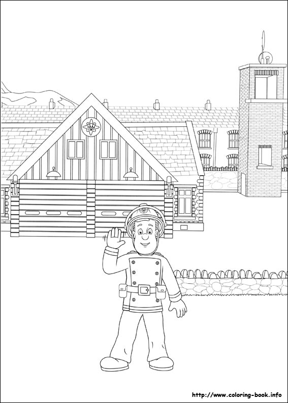 Fireman Sam coloring picture